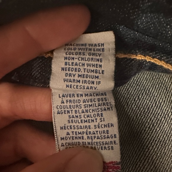 Vintage Y2K Hudson Low Rise Flare Jeans 2000s Distressed Dark Wash Denim - Sz 27 - Picture 14 of 16